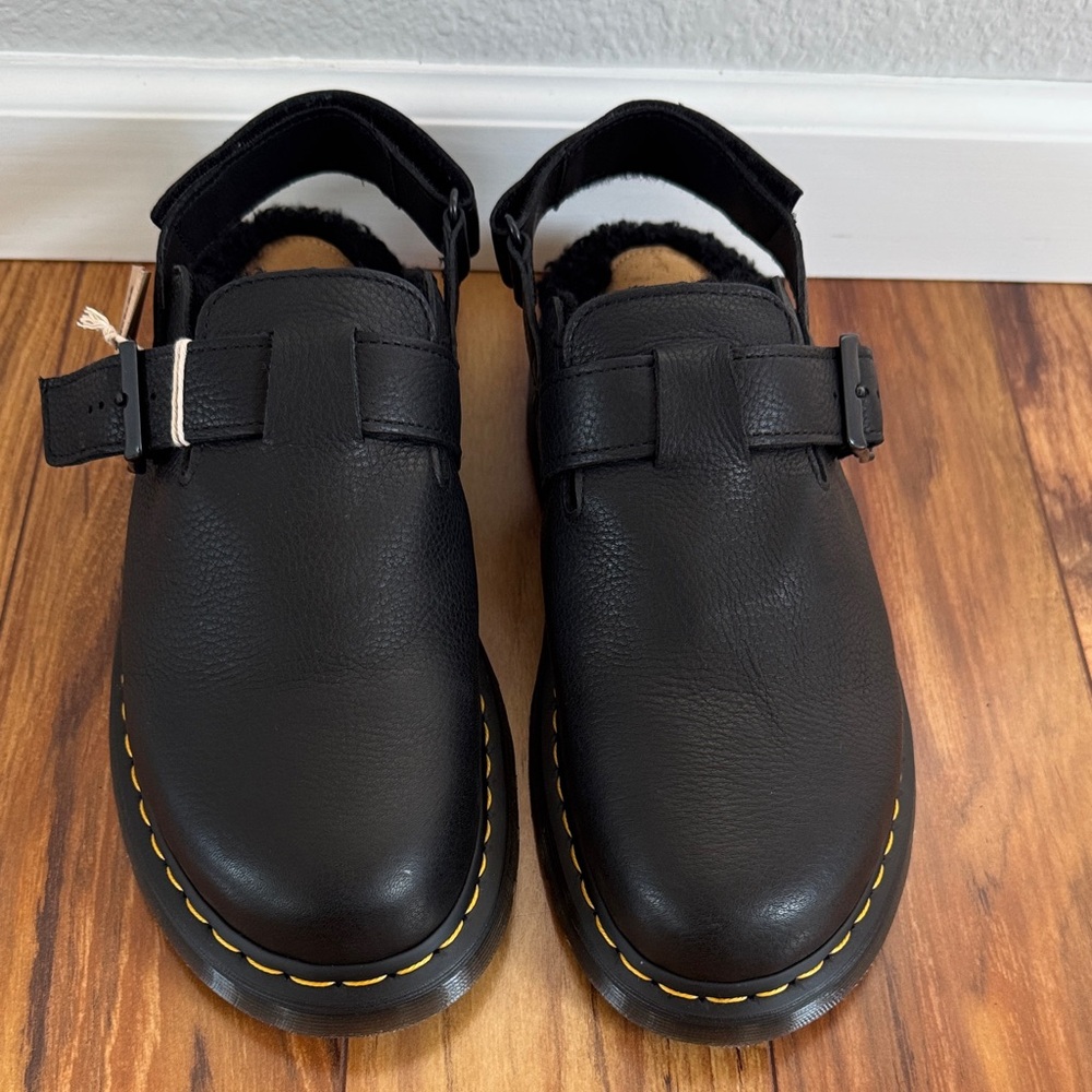 Dr. Martens Jorge II Ambassador Fur Lined Slingback Leather Mule Unisex M12 EU46